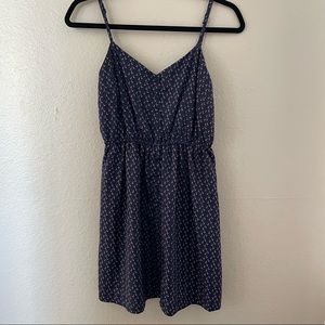 Forever 21 | Cute Navy Dress with Pink Ribbon Patterns Size Medium